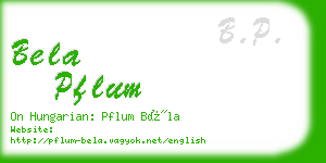 bela pflum business card